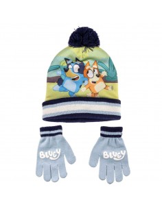Gorro y Guantes Bluey Azul